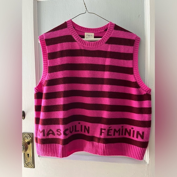 Clare V. X Monoprix Masculin Féminin Sweater Vest (L) - Picture 4 of 8